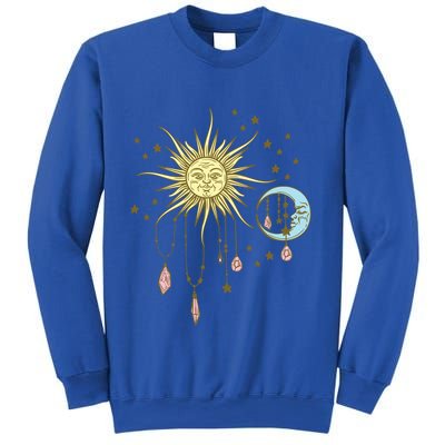 Celestial Sun Moon W Stars 90S Witch Whimsigoth Aesthetic Funny Gift Sweatshirt