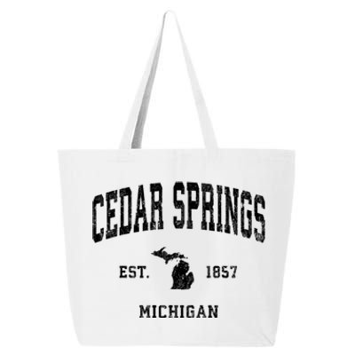 Cedar Springs Michigan Mi Vintage Athletic Sports 25L Jumbo Tote