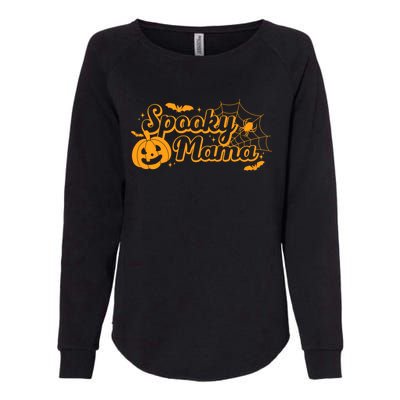 Cute Spooky Mama Pumpkin Retro Halloween Matching Family Mom Gift Womens California Wash Sweatshirt