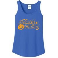 Cute Spooky Mama Pumpkin Retro Halloween Matching Family Mom Gift Ladies Essential Tank