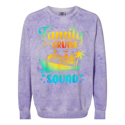 Cruise Squad Matching Family Group Fun Cruise Trips Colorblast Crewneck Sweatshirt