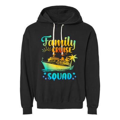 Cruise Squad Matching Family Group Fun Cruise Trips Garment-Dyed Fleece Hoodie