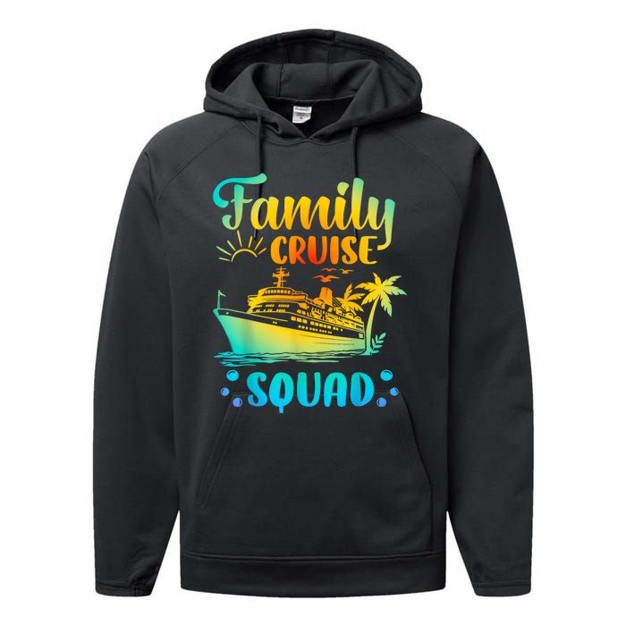 Cruise Squad Matching Family Group Fun Cruise Trips Performance Fleece Hoodie