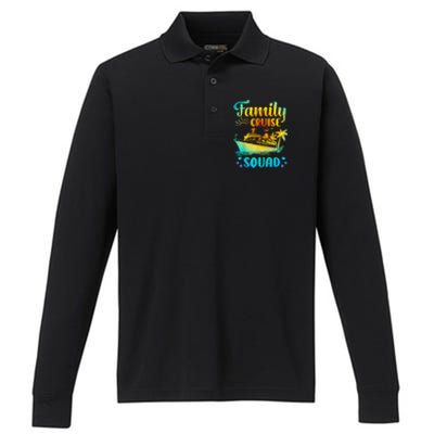 Cruise Squad Matching Family Group Fun Cruise Trips Performance Long Sleeve Polo