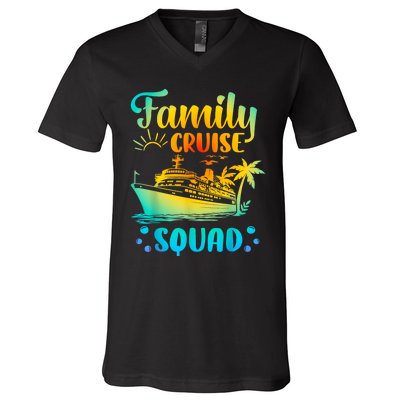 Cruise Squad Matching Family Group Fun Cruise Trips V-Neck T-Shirt