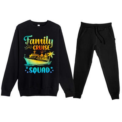 Cruise Squad Matching Family Group Fun Cruise Trips Premium Crewneck Sweatsuit Set