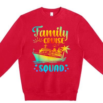 Cruise Squad Matching Family Group Fun Cruise Trips Premium Crewneck Sweatshirt