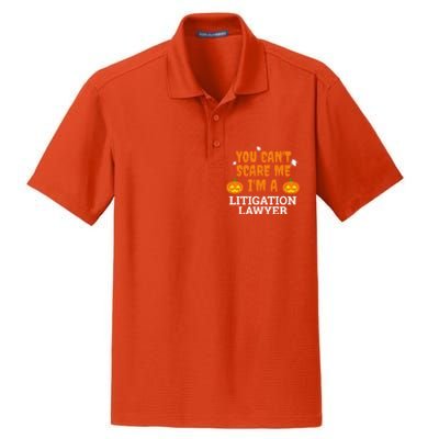 CanT Scare Me Litigation Lawyer Scary Halloween Attorney Gift Dry Zone Grid Polo