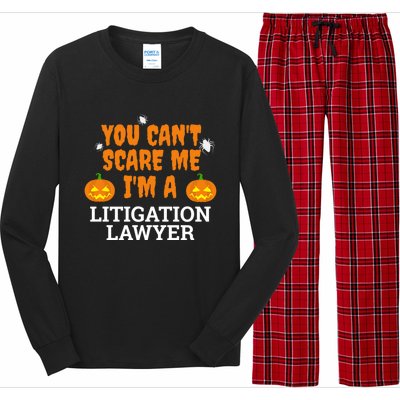 CanT Scare Me Litigation Lawyer Scary Halloween Attorney Gift Long Sleeve Pajama Set