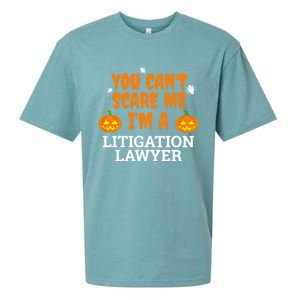 CanT Scare Me Litigation Lawyer Scary Halloween Attorney Gift Sueded Cloud Jersey T-Shirt