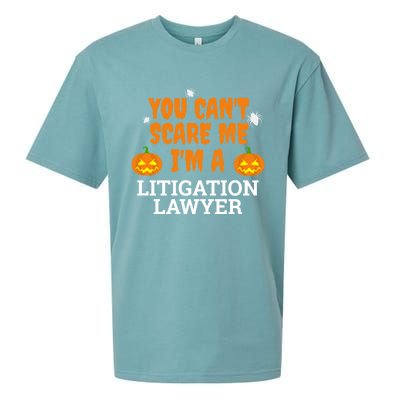 CanT Scare Me Litigation Lawyer Scary Halloween Attorney Gift Sueded Cloud Jersey T-Shirt