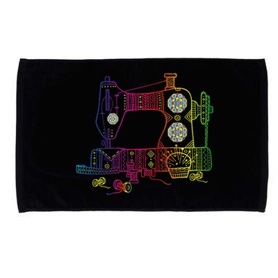 Colorful Sewing Machine Quilter Quilting Seamstress Microfiber Hand Towel