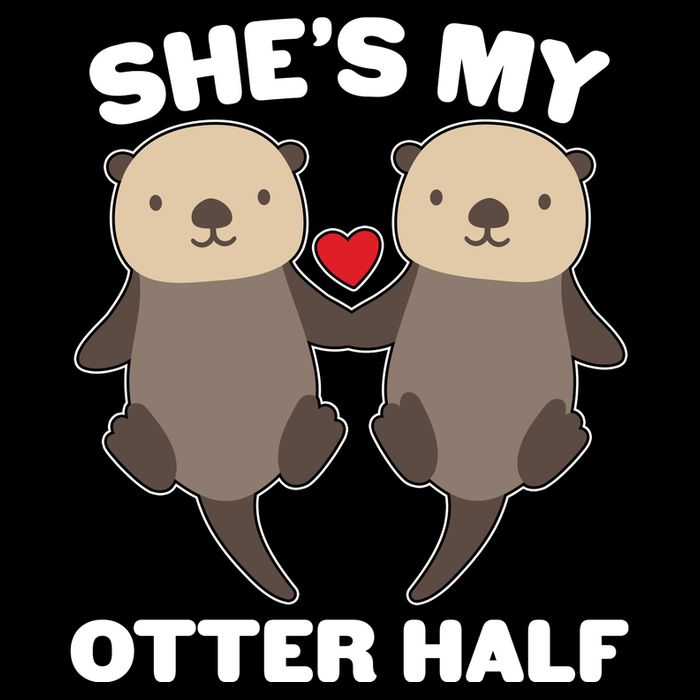 Cute She's My Otter Half Matching Couples Shirt Hoodie