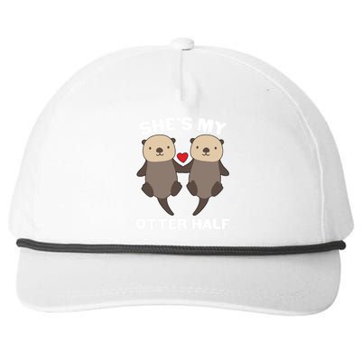 Cute She's My Otter Half Matching Couples Shirt Snapback Five-Panel Rope Hat