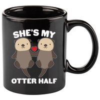 Cute She's My Otter Half Matching Couples Shirt 11oz C Handle Ceramic Mug