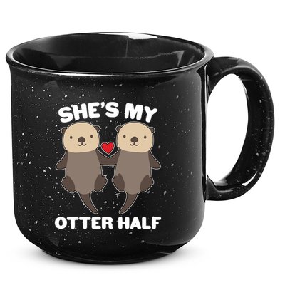 Cute She's My Otter Half Matching Couples Shirt 15oz Campfire Ceramic Mug