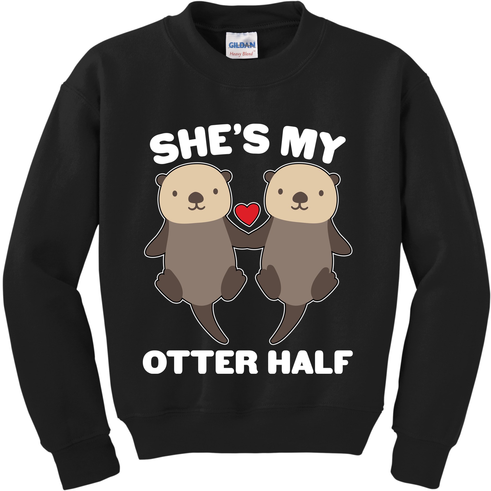 Cute She's My Otter Half Matching Couples Shirt Kids Sweatshirt