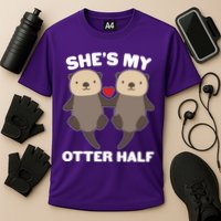 Cute She's My Otter Half Matching Couples Shirt Cooling Performance Crew T-Shirt