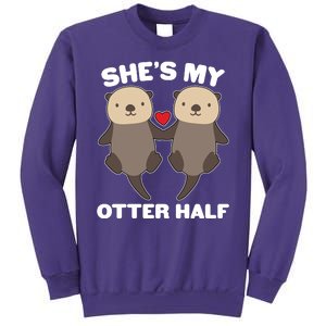 Cute She's My Otter Half Matching Couples Shirt Sweatshirt