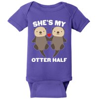 Cute She's My Otter Half Matching Couples Shirt Baby Bodysuit