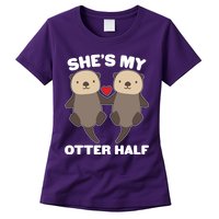 Cute She's My Otter Half Matching Couples Shirt Womens T-Shirt