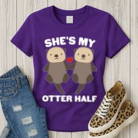 Cute She's My Otter Half Matching Couples Shirt Womens T-Shirt