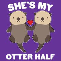 Cute She's My Otter Half Matching Couples Shirt Womens T-Shirt