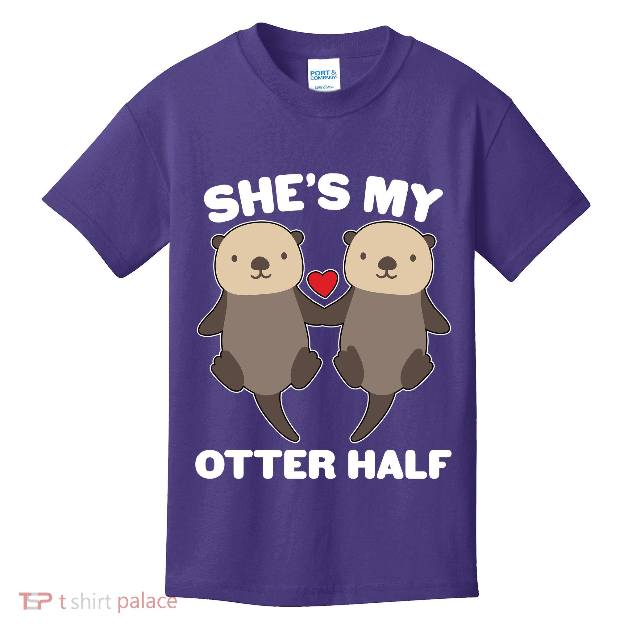 Cute She's My Otter Half Matching Couples Shirt Kids T-Shirt