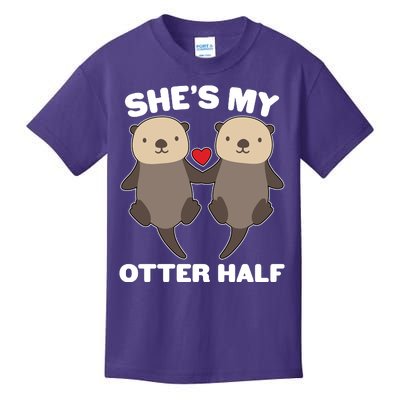 Cute She's My Otter Half Matching Couples Shirt Kids T-Shirt