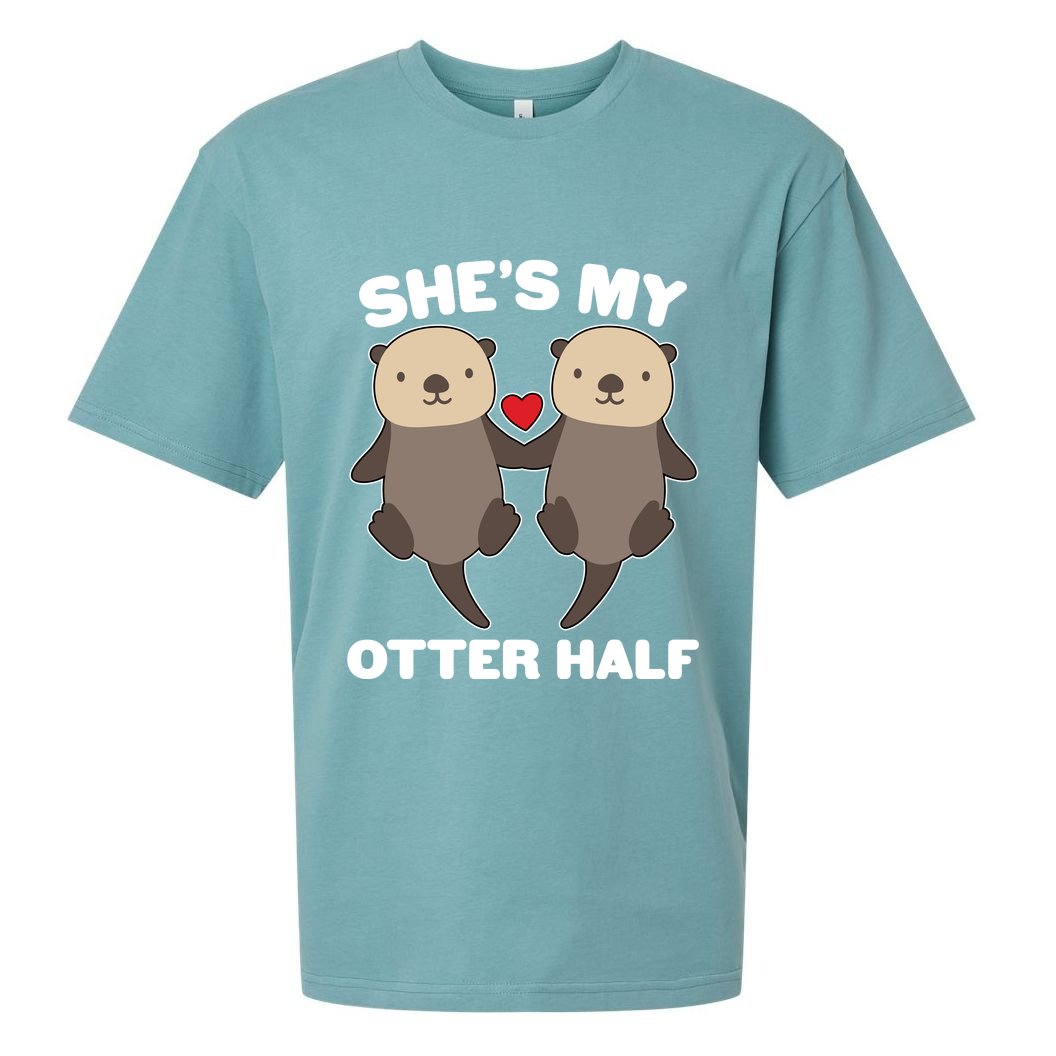 Cute She's My Otter Half Matching Couples Shirt Sueded Cloud Jersey T-Shirt