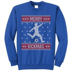 Christmas Soccer Merry Kickmas Ball Sport Player Xmas Meaningful Gift Tall Sweatshirt