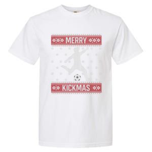 Christmas Soccer Merry Kickmas Ball Sport Player Xmas Meaningful Gift Garment-Dyed Heavyweight T-Shirt