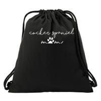 Cocker Spaniel Mom funny pet lovers Drawstring Bag