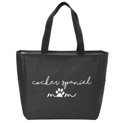 Cocker Spaniel Mom funny pet lovers Zip Tote Bag