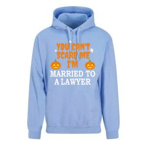 CanT Scare Me Married To A Lawyer Attorney Funny Halloween Gift Unisex Surf Hoodie