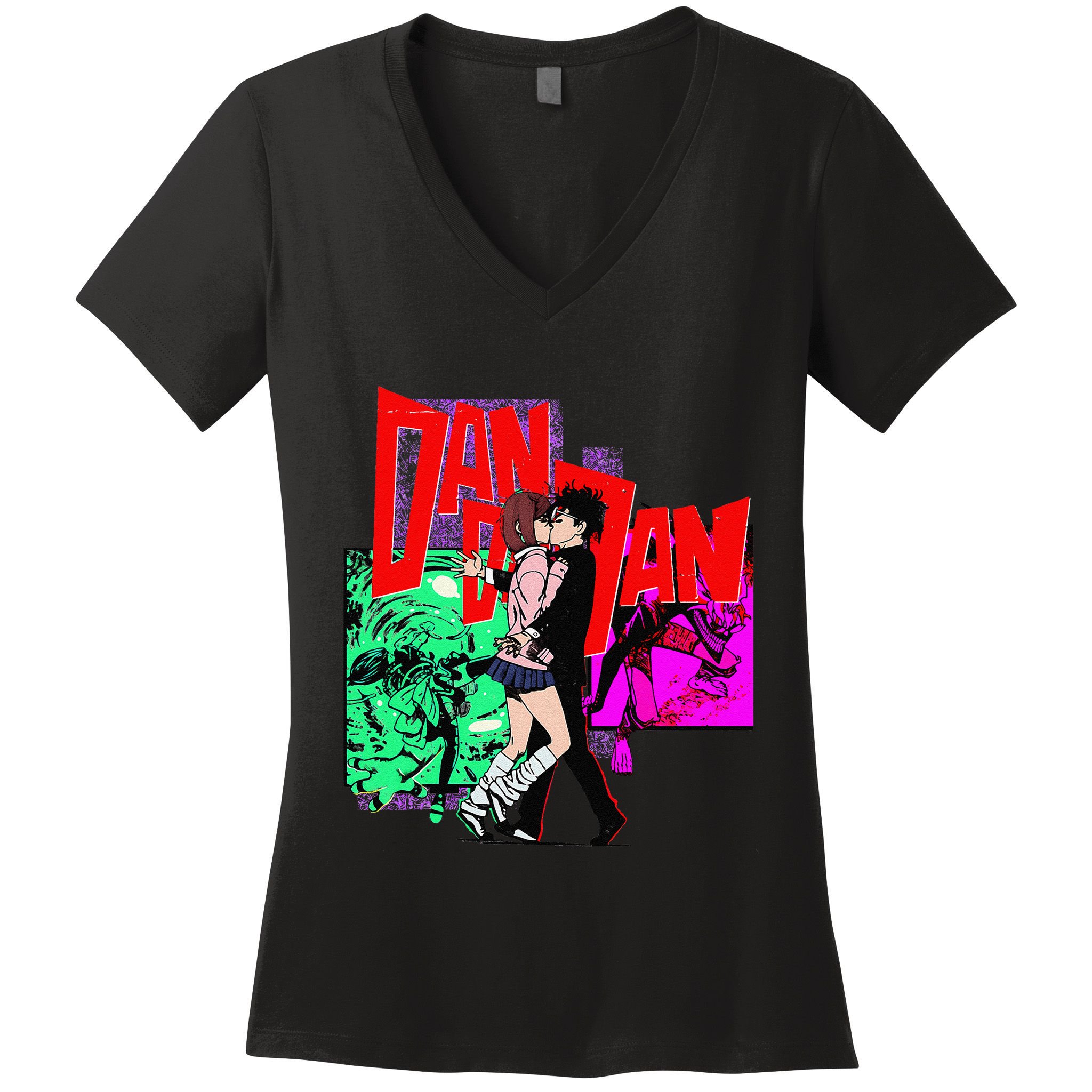 Cool Shonen Manga Anime Danda Dan Women's V-Neck T-Shirt