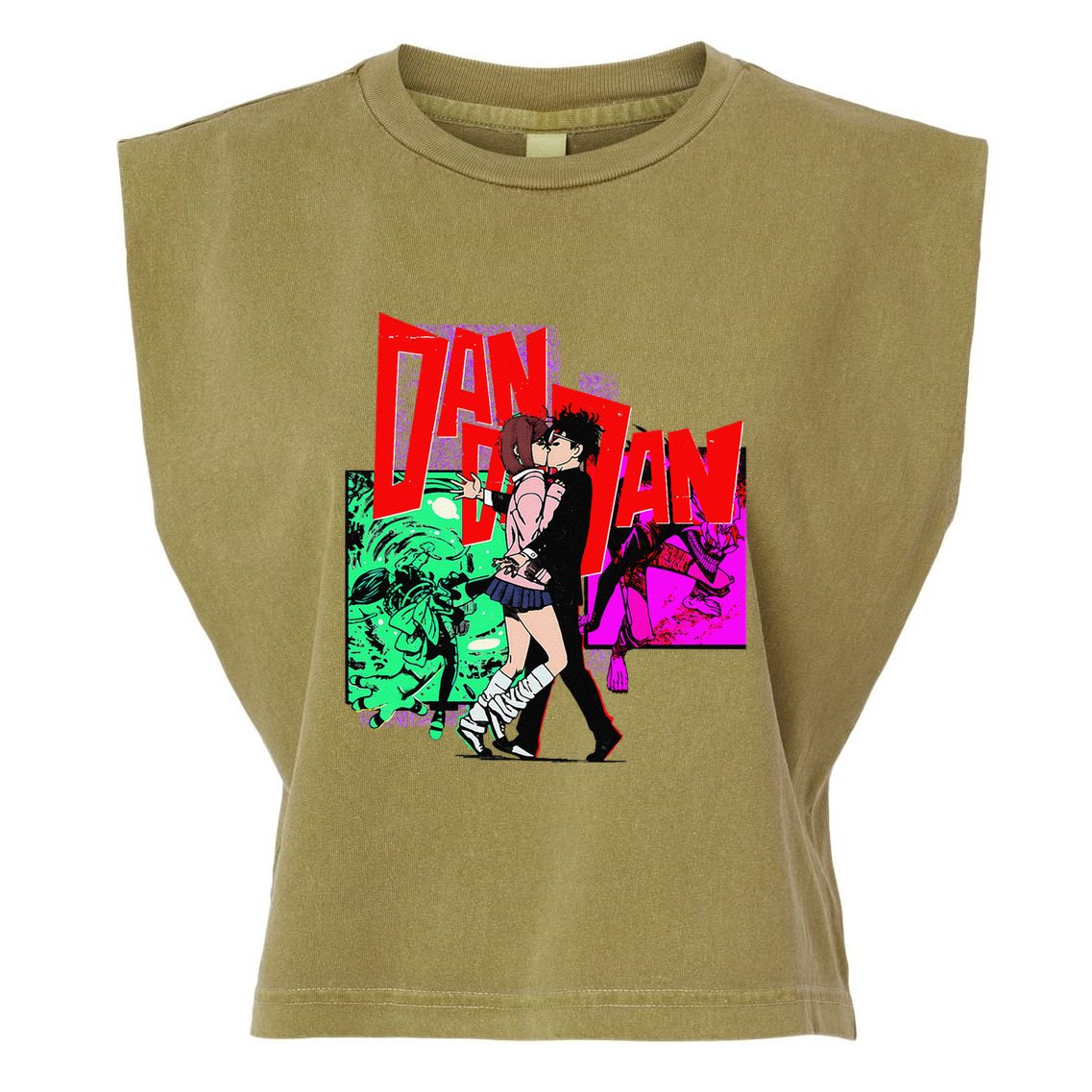 Cool Shonen Manga Anime Danda Dan Garment-Dyed Women's Muscle Tee