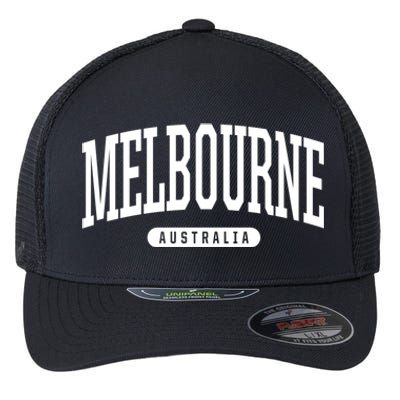 College Style Melbourne Australia Souvenir Gift Funny Gift Flexfit Unipanel Trucker Cap