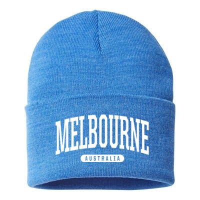 College Style Melbourne Australia Souvenir Gift Funny Gift Sustainable Knit Beanie