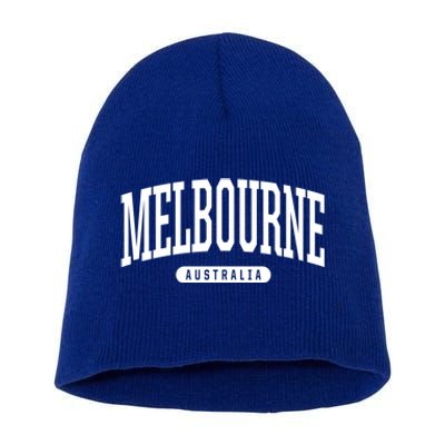 College Style Melbourne Australia Souvenir Gift Funny Gift Short Acrylic Beanie