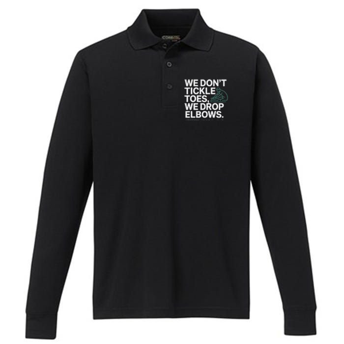 Clearwater Sports Massage Tickle Toes Performance Long Sleeve Polo