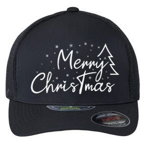 Cute Simple Merry Christmas Tree Family Matching Pajama Xmas Flexfit Unipanel Trucker Cap