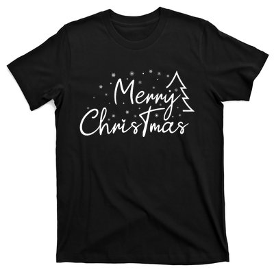 Cute Simple Merry Christmas Tree Family Matching Pajama Xmas T-Shirt