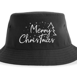 Cute Simple Merry Christmas Tree Family Matching Pajama Xmas Sustainable Bucket Hat