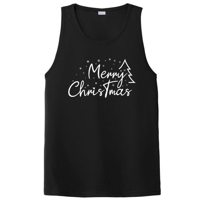 Cute Simple Merry Christmas Tree Family Matching Pajama Xmas PosiCharge Competitor Tank