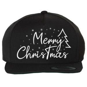 Cute Simple Merry Christmas Tree Family Matching Pajama Xmas Wool Snapback Cap