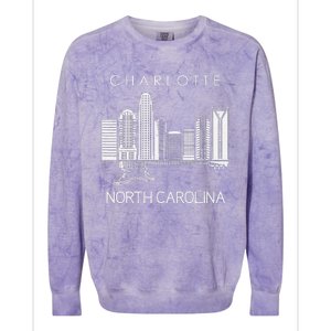 Charlotte Souvenir Men North Carolina Souvenir Music Guitar Colorblast Crewneck Sweatshirt