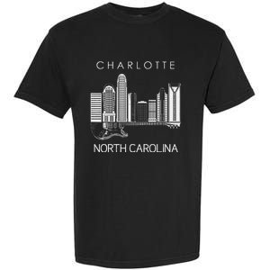 Charlotte Souvenir Men North Carolina Souvenir Music Guitar Garment-Dyed Heavyweight T-Shirt