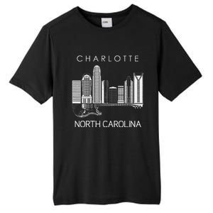 Charlotte Souvenir Men North Carolina Souvenir Music Guitar Tall Fusion ChromaSoft Performance T-Shirt