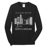 Charlotte Souvenir Men North Carolina Souvenir Music Guitar Tall Long Sleeve T-Shirt